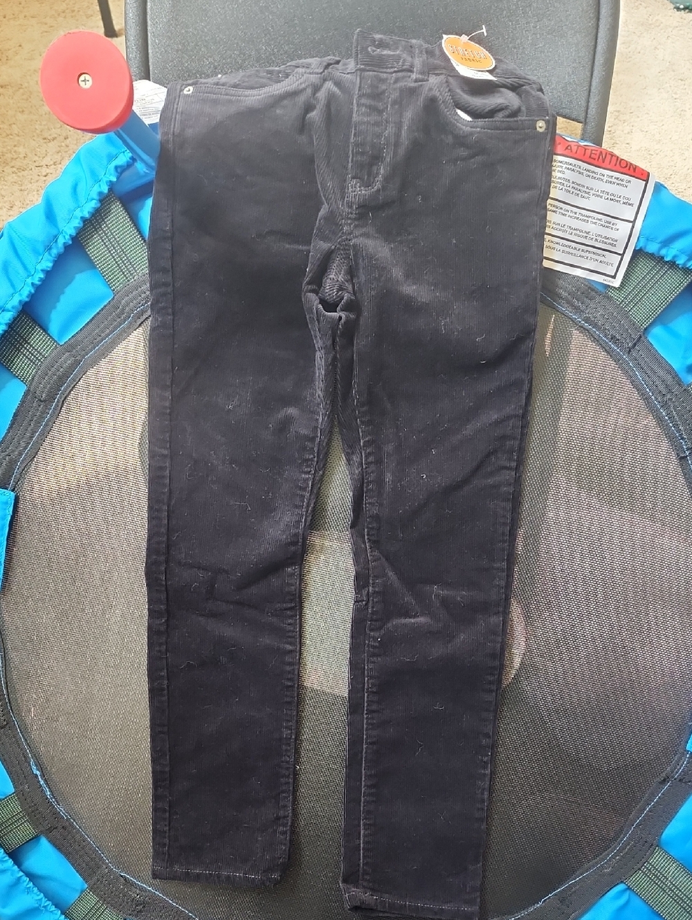 Nwt Sz 8 Black Boys Stretch Corduroy Pants